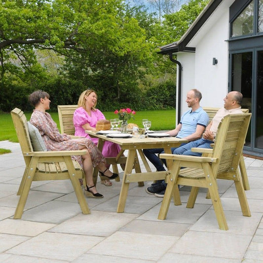 Freya Garden Furniture Set by Zest - 6 Seats