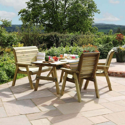 Freya Garden Furniture Set by Zest - 4 Seats