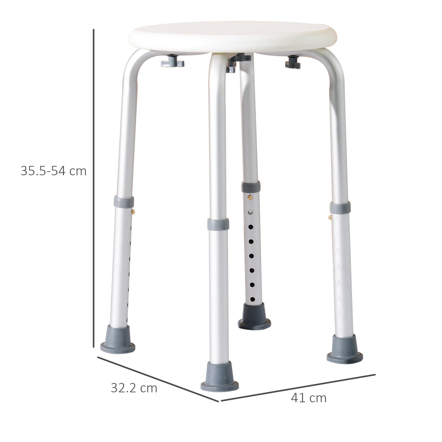 Adjustable Non-Slip Shower and Bath Stool