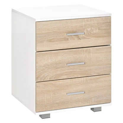 Bedside Table With 3 Drawers Nightstand Side Table Storage Chest For Bedroom