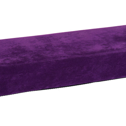 Suede Upholstered Wooden Folding Balance Beam Trainer Purple