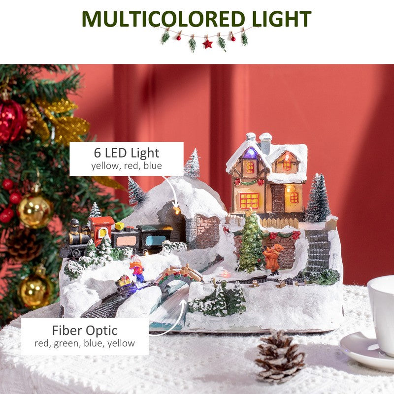 Ornament Miniature Christmas Scene Multicolour Indoor LED - 30cm