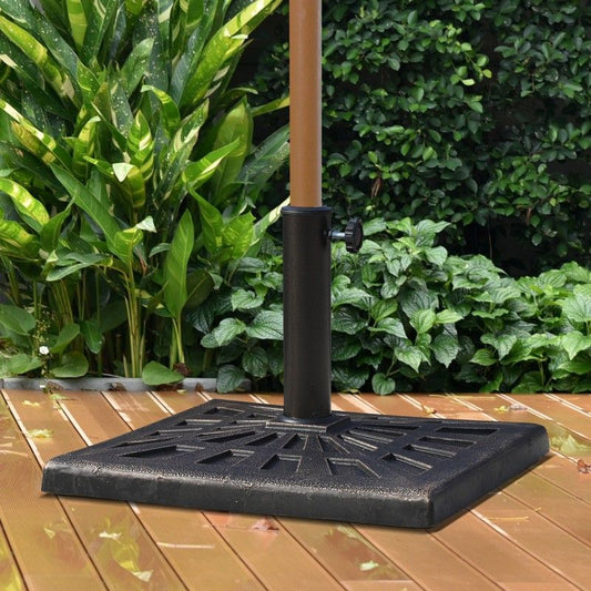 Outsunny Patio Umbrella Stand Parasol Base 15KG Square Bronze