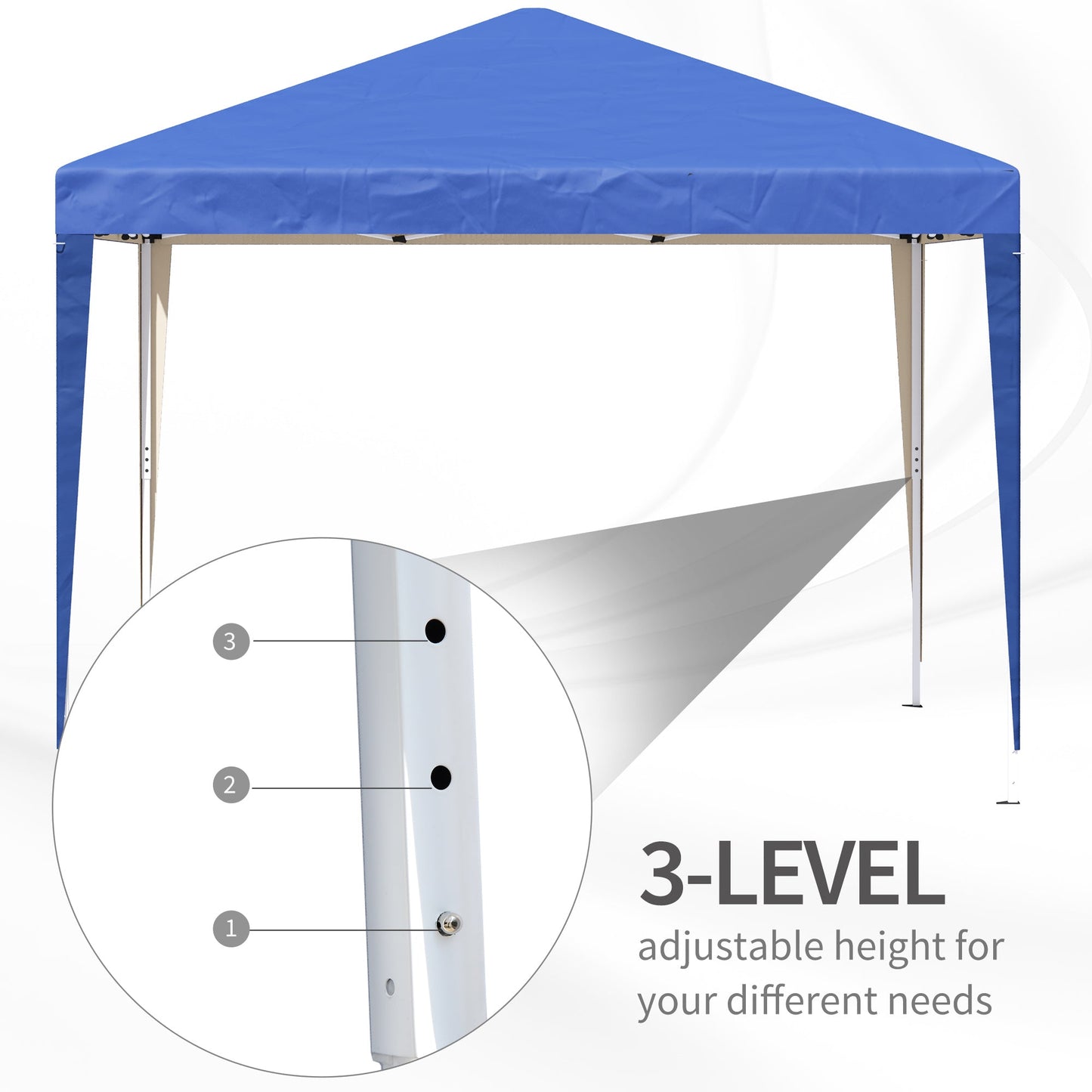 3 x 3 meter Garden Heavy Duty Pop Up Gazebo Marquee Party Tent Folding Wedding Canopy-Blue