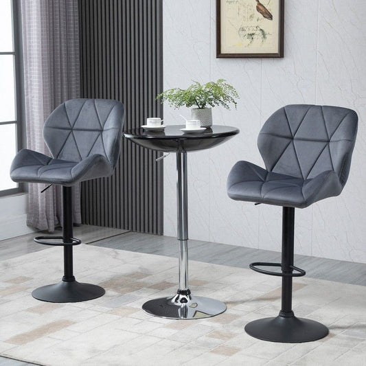 Homcom Adjustable Bar Stools Set of 2