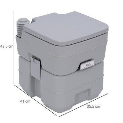 Portable Camping Toilet Potty Mobile Toilet-Grey