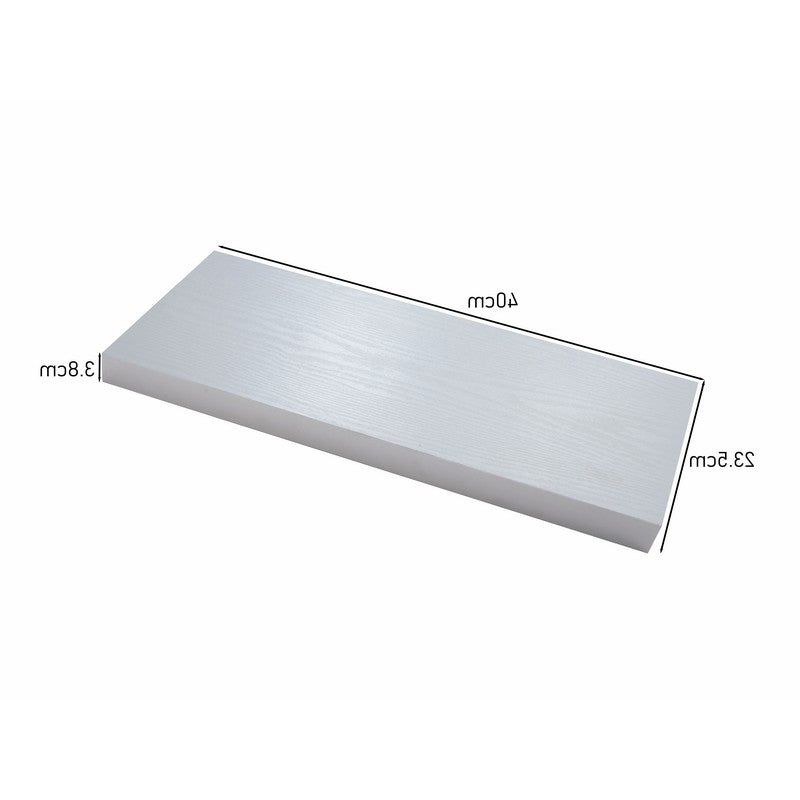 40cm Pack of 2 Floating Shelves White