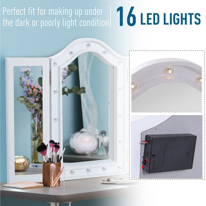 Trifold Freestanding Mirror