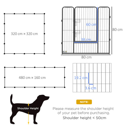 PawHut 16-Panel Small/Medium Pet Playpen