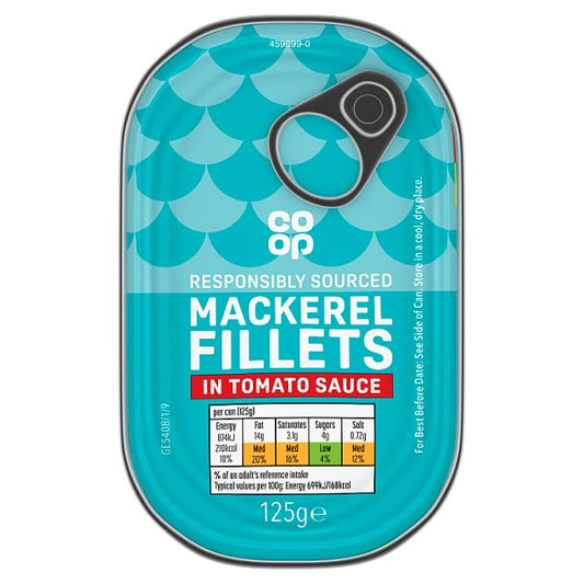 Co-Op Mackerel Fillets In Tomato Sauce