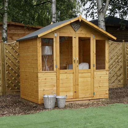 Mercia Bournemouth 7' 4" x 5' 8" Apex Summerhouse - Premium Dip Treated Shiplap