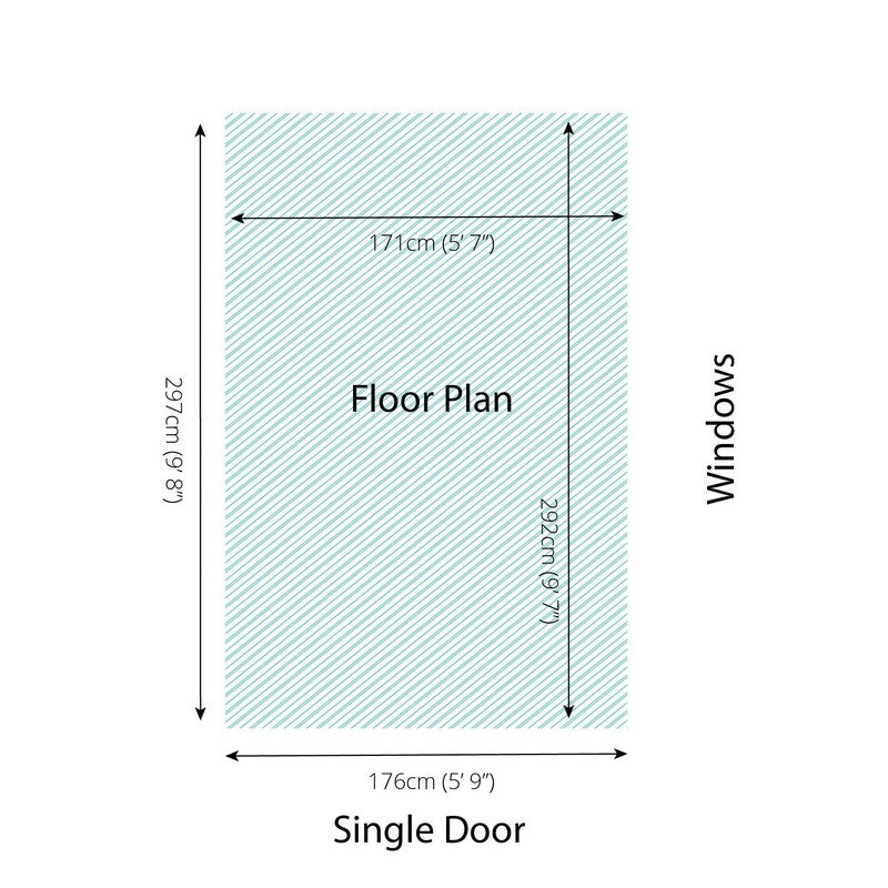 Mercia 6' 3" x 9' 10" Apex Shed - Budget Dip Treated Overlap