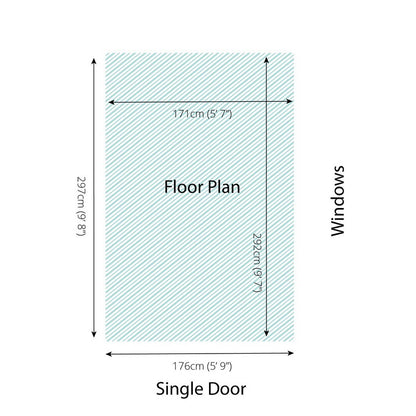 Mercia 6' 3" x 9' 10" Apex Shed - Budget Dip Treated Overlap