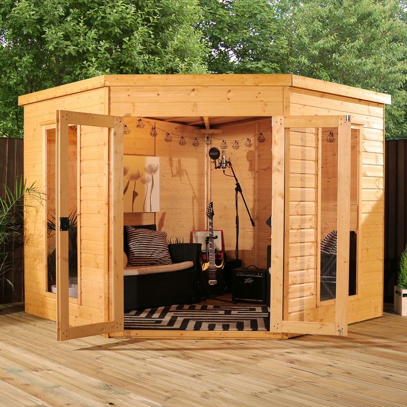 Mercia Premier 8' 4" x 8' 4" Pent Summerhouse - Premium Dip Treated Shiplap