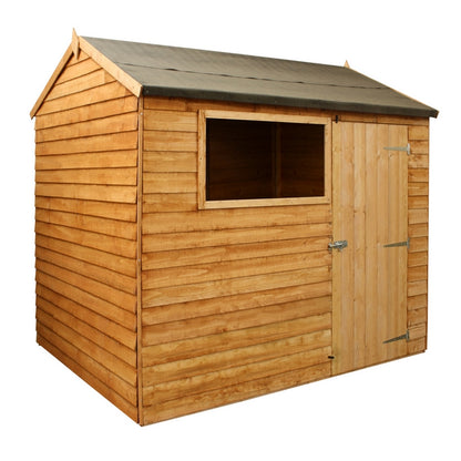 Mercia 7' 10" x 6' 3" Reverse Apex Shed - Budget Dip Treated Overlap