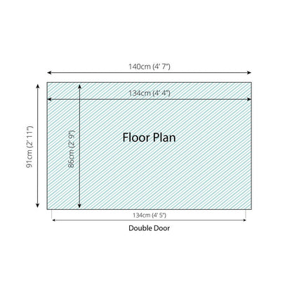 Mercia 4' 8" x 3' 1" Pent Shed - Budget Dip Treated Overlap