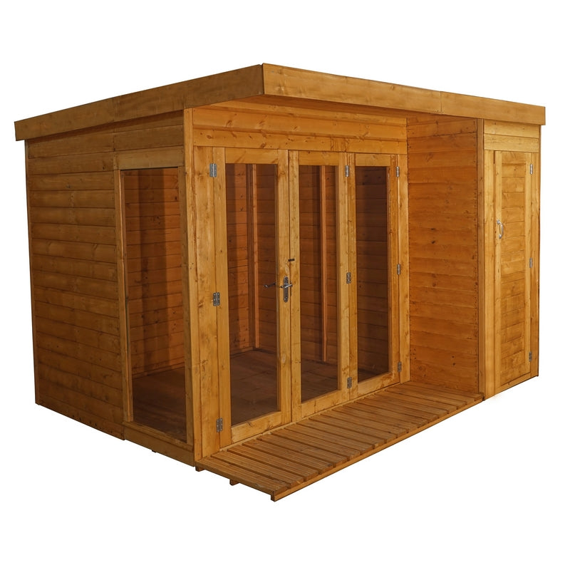 Mercia Pent 10' 2" x 8' 2" Pent Summerhouse - Premium Dip Treated Shiplap