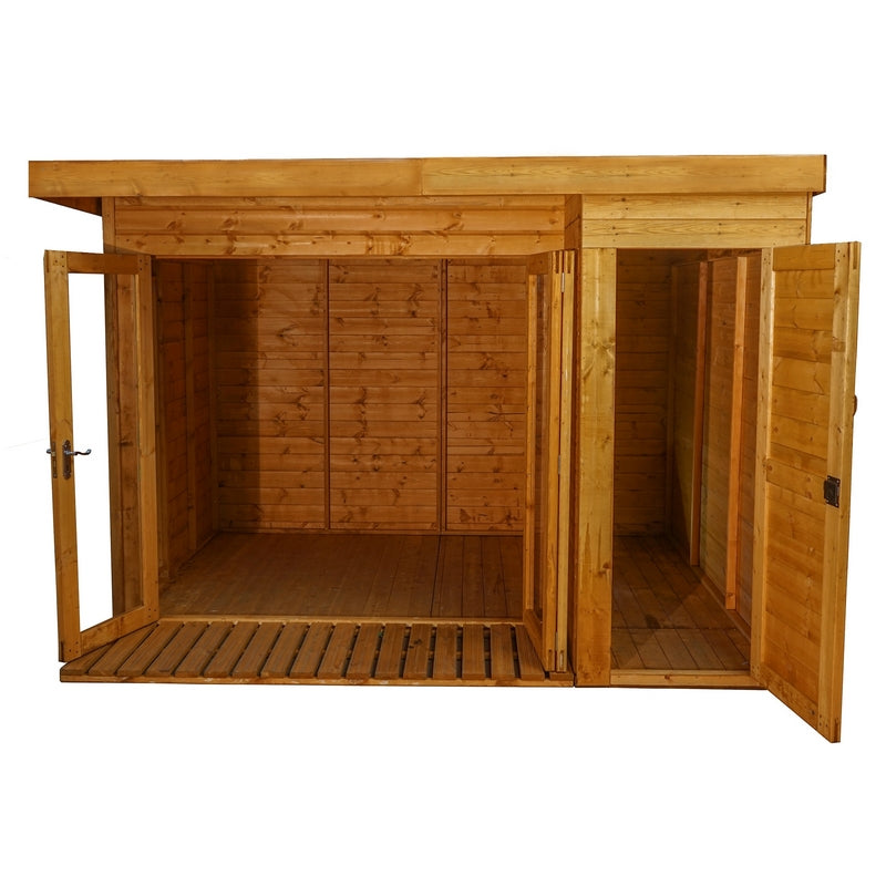 Mercia Pent 10' 2" x 8' 2" Pent Summerhouse - Premium Dip Treated Shiplap