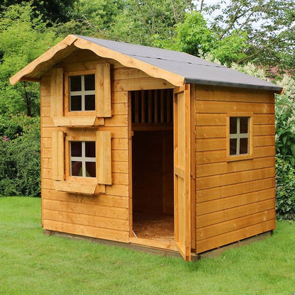 Mercia Snowdrop 7' 6" x 5' 11" Apex Children's Playhouse - Premium Dip Treated Shiplap