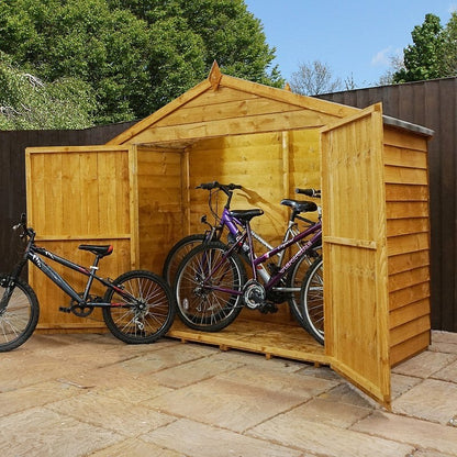 Mercia Garden Storage 2' 9" x 6' 10" Apex Bike Store - Budget Dip Treated Overlap