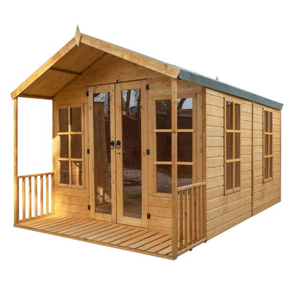 Mercia Wessex 8' 2 x 12' Apex Summerhouse - Premium Dip Treated Shiplap