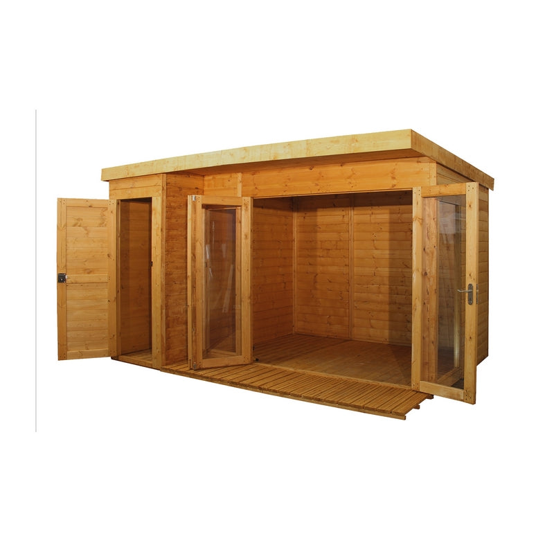 Mercia Pent 12' 6" x 8' 2" Pent Summerhouse - Premium Dip Treated Shiplap