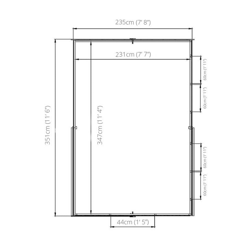 Mercia 8' 1" x 11' 8" Apex Shed - Budget Dip Treated Overlap