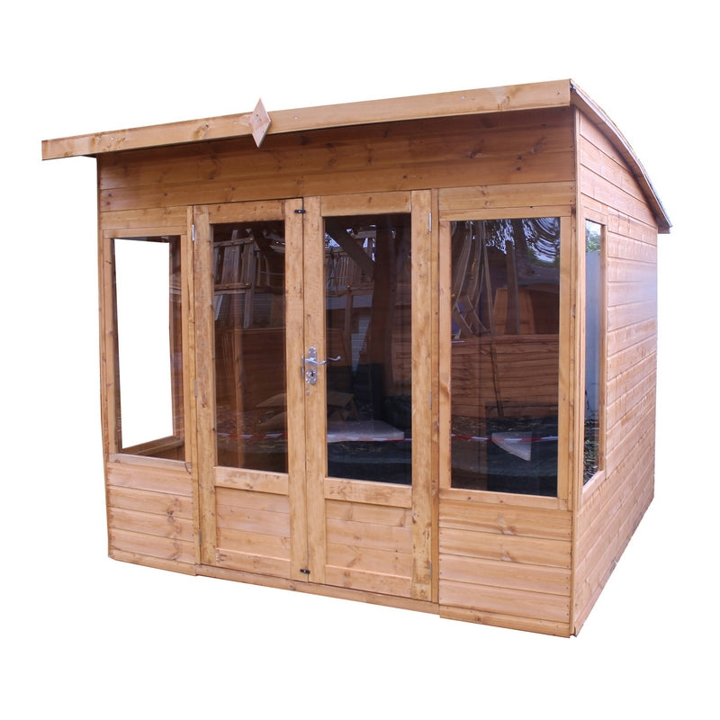 Mercia Helios 8' 2" x 9' 7" Curved Summerhouse - Premium Dip Treated Shiplap