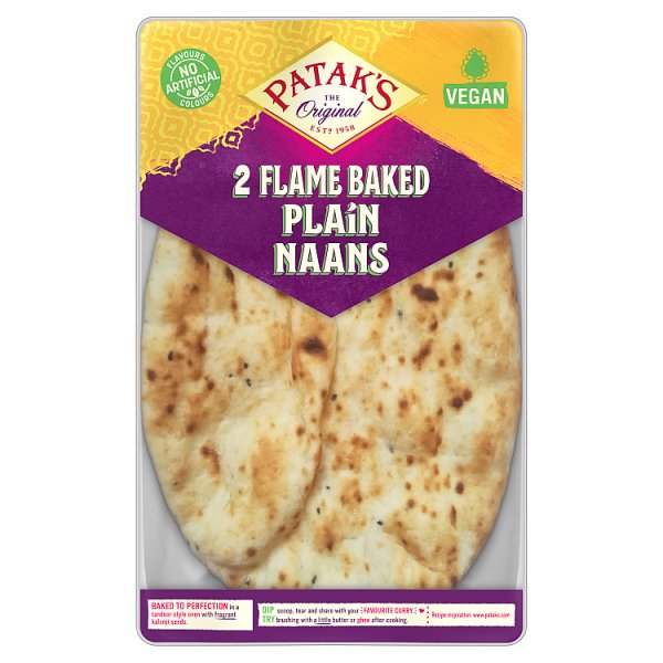 Pataks Plain Naan x2