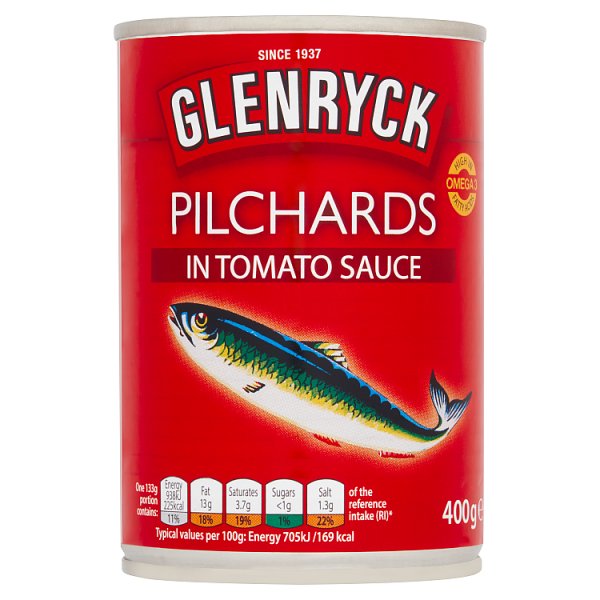 Glenryck Pilchards In Tomato Sauce 400G