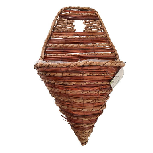 Aztec Wall Cone Garden Planter 12 Inch - Dark Brown