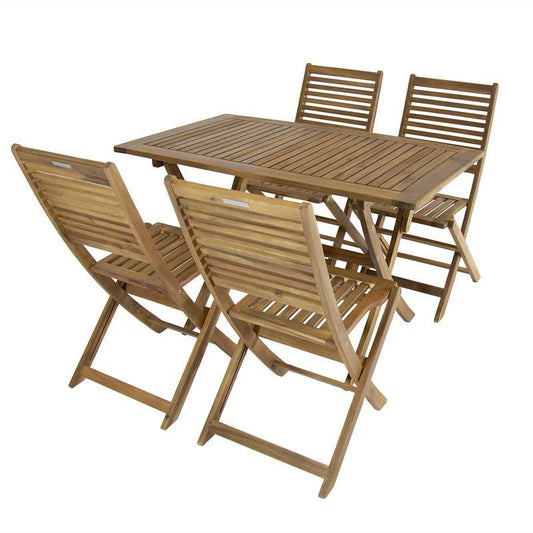 Acacia Wood Garden Patio Dining Set by Wensum - 4 Seats