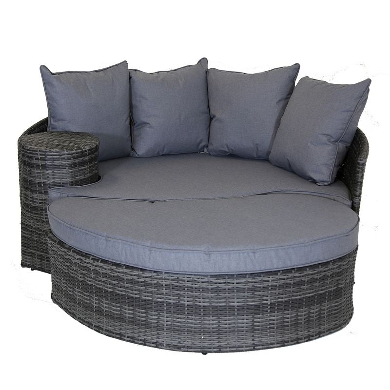 Classic Rattan Garden Sofa by Wensum - 2 Seats Grey