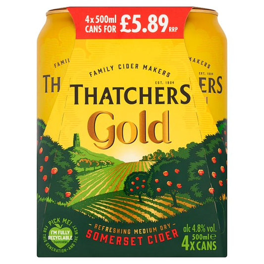 Thatchers Gold Cider 4 Pack 4.8%