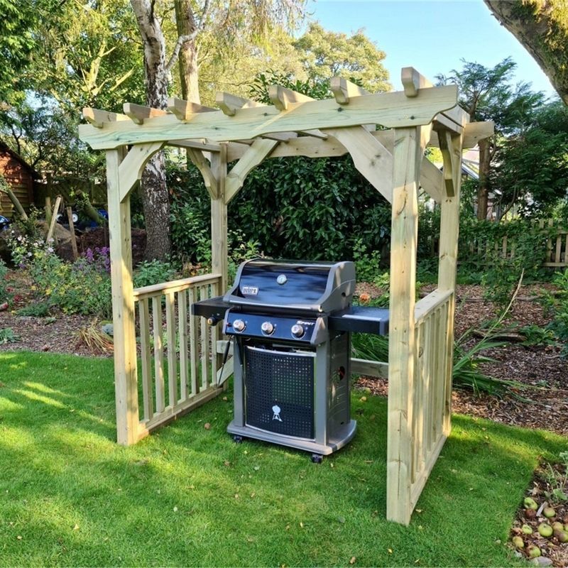 Lilly Garden BBQ Shelter by Churnet Valley Slatted Neutral