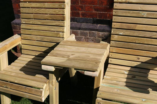 Essentials Garden Chair Connecting Table by Churnet Valley