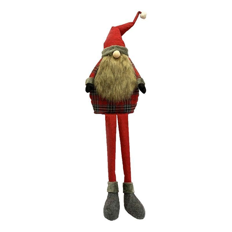 Sitting Gonk Christmas Decoration 101cm - Red Santa Hat