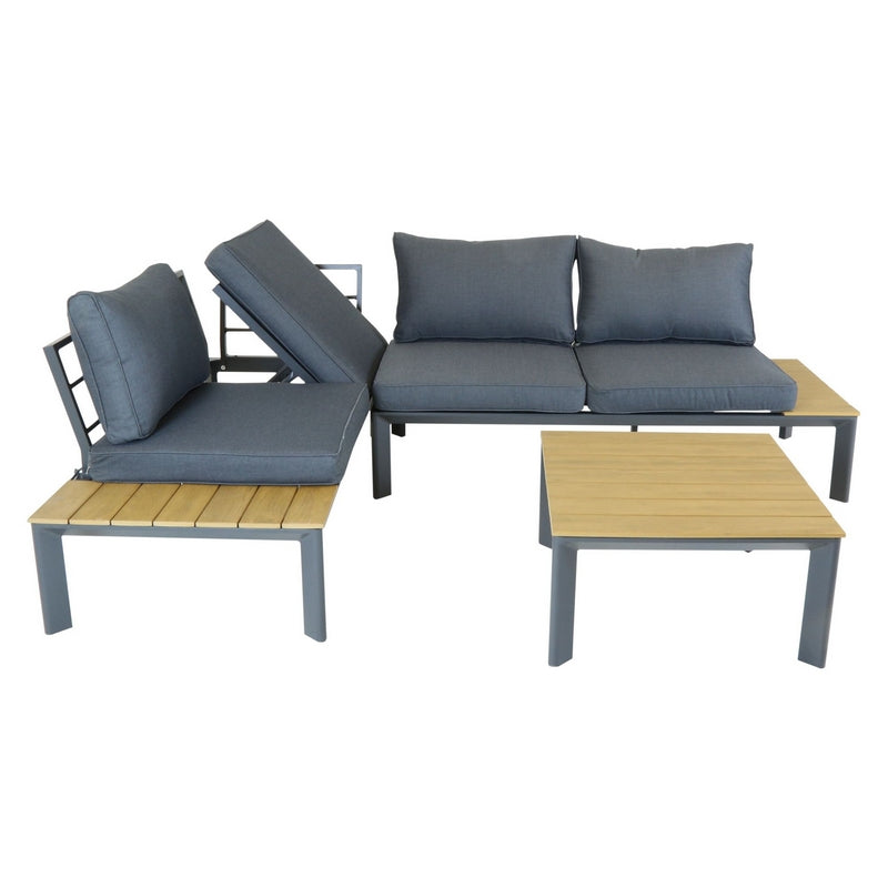 Garden Furniture Set by Wensum - 3 Seats Grey Cushions