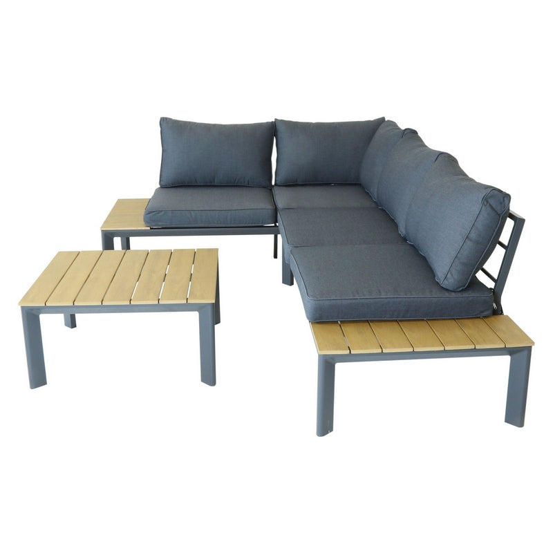 Garden Furniture Set by Wensum - 3 Seats Grey Cushions