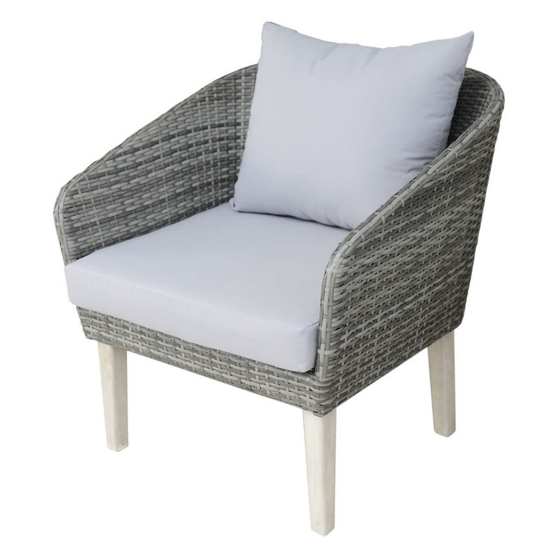 Garden Furniture Set by Wensum - 4 Seats Grey Cushions