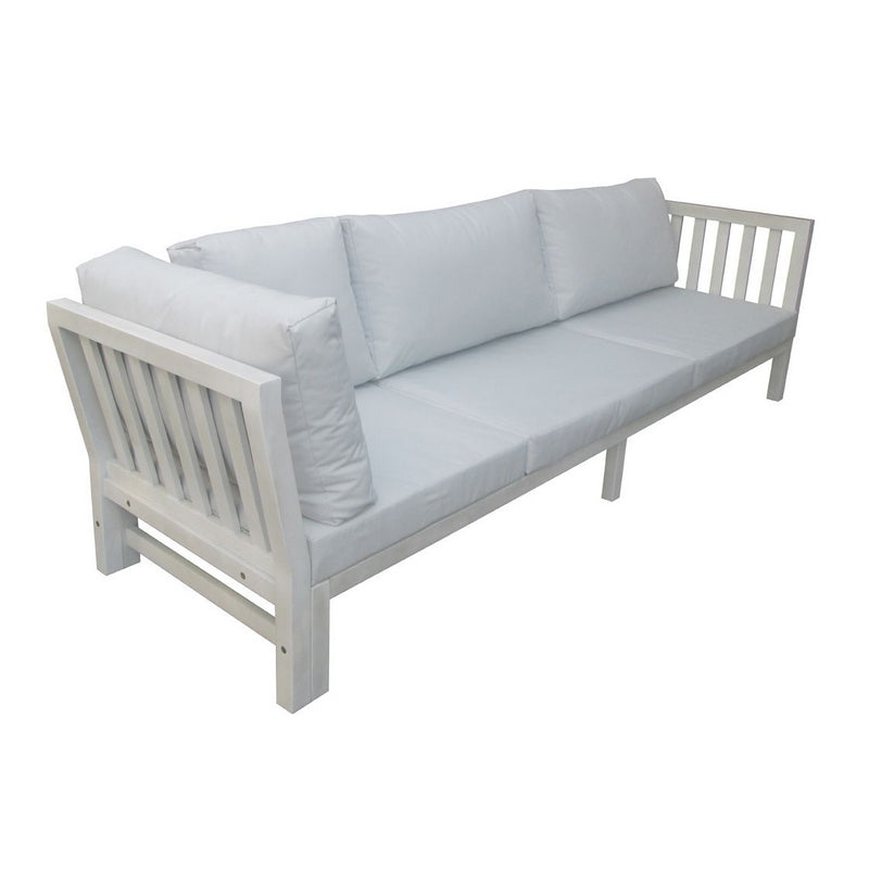 Eco Garden Furniture Set by Wensum - 4 Seats White Cushions