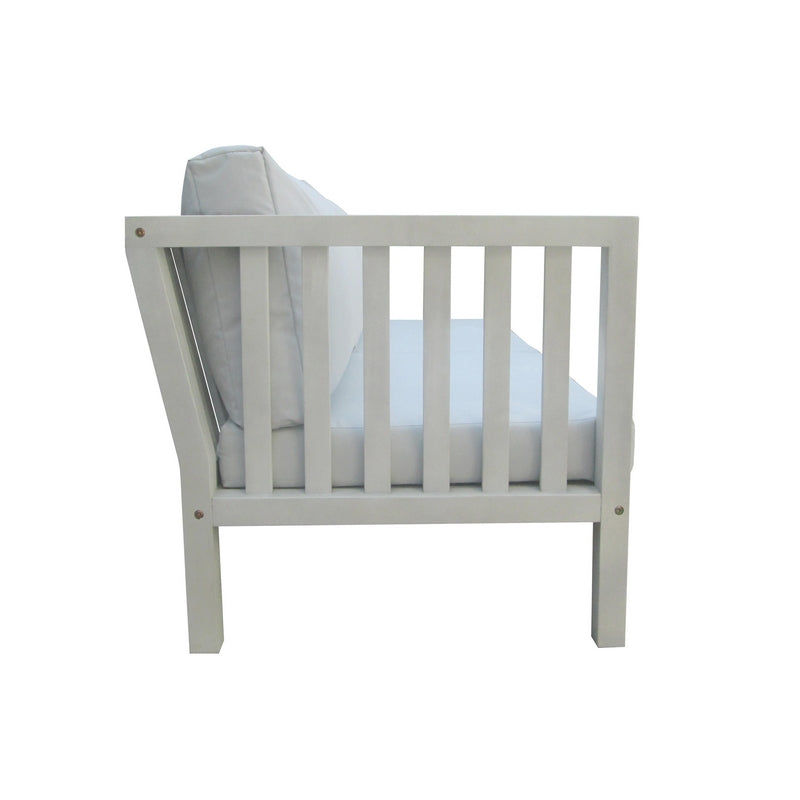 Eco Garden Furniture Set by Wensum - 4 Seats White Cushions