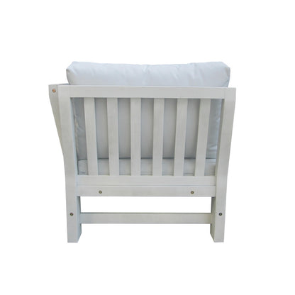 Eco Garden Furniture Set by Wensum - 4 Seats White Cushions