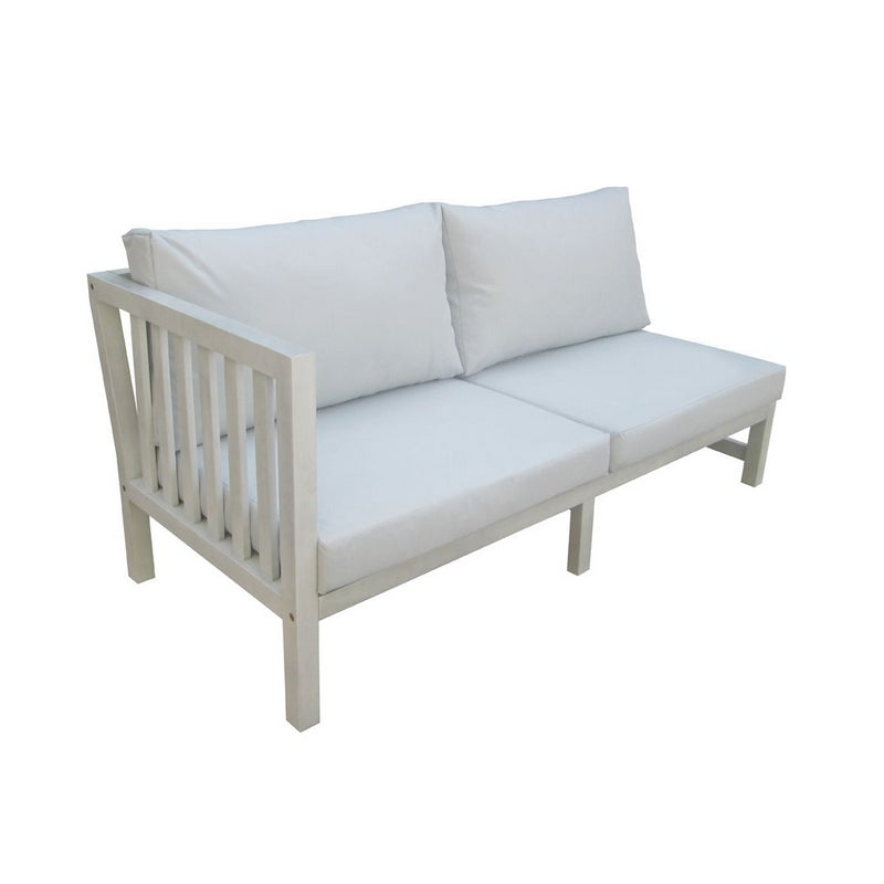 Eco Garden Furniture Set by Wensum - 4 Seats White Cushions