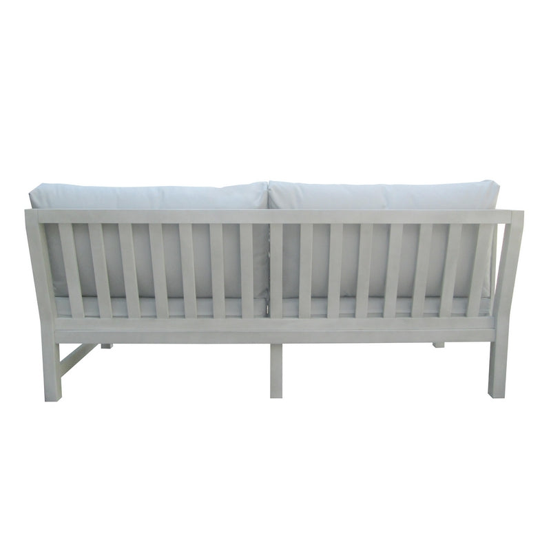 Eco Garden Furniture Set by Wensum - 4 Seats White Cushions