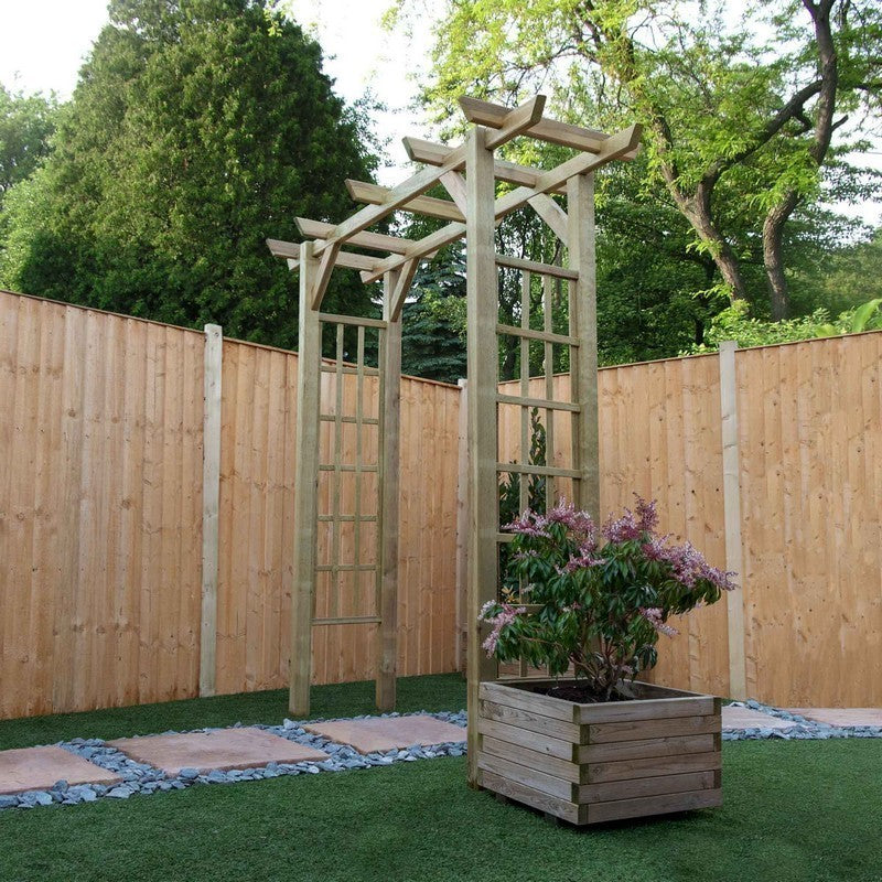 Mercia 6' 10" x 2' 4" Flat Garden Arch - Premium Pressure Treated