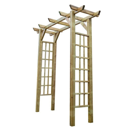 Mercia 6' 10" x 2' 4" Flat Garden Arch - Premium Pressure Treated