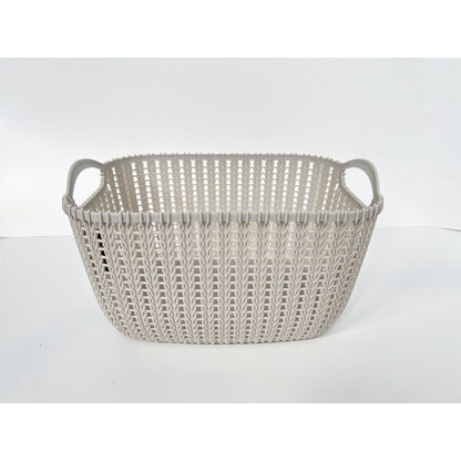 Plastic Basket 19.6 Litres - Grey by EA Living