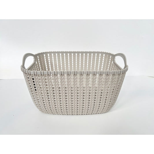 Plastic Basket 23.3 Litres - Grey by EA Living