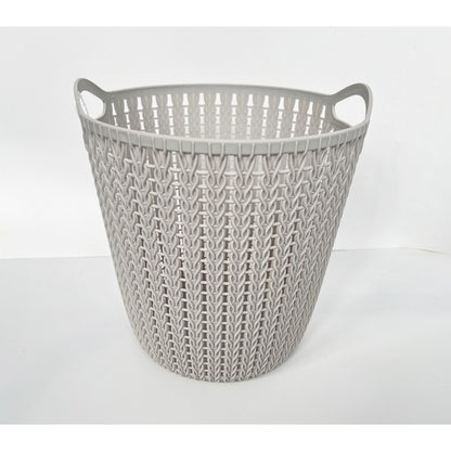 Plastic Basket 19.5 Litres - Grey by EA Living